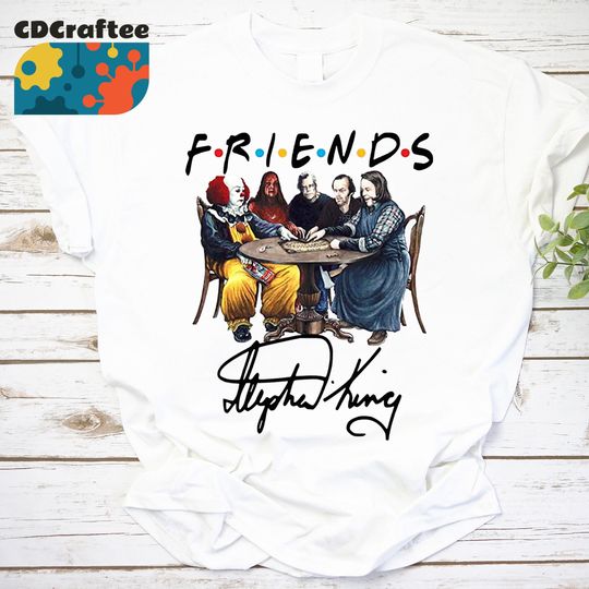 Stephen King Horror Characters Friends Signature T-shirt, Stephen King Shirt Funny Halloween Horror Movies Character Shirt, Halloween Shirt