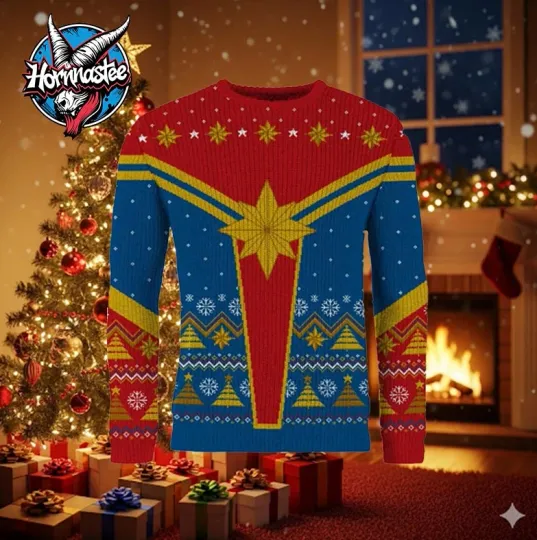 Discover Captain Marvel Festive Is A Good Look For You Marvel Ugly Sweater
