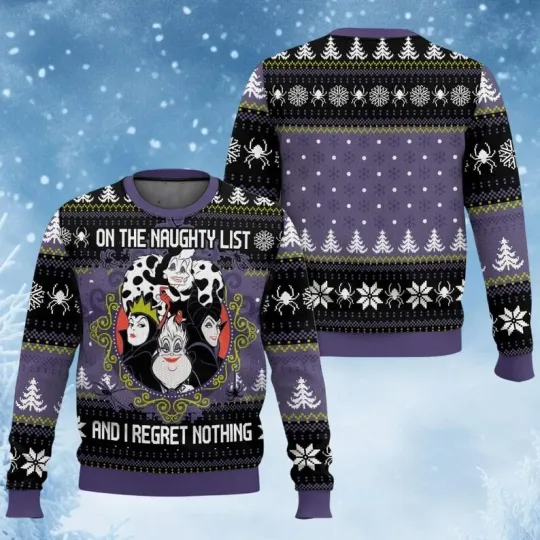 Discover Maleficent Ugly Christmas Sweater, Disney Villains Xmas Sweatshirt, Disneyland B