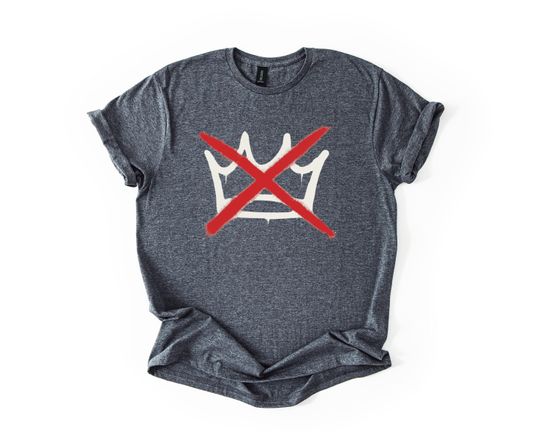 Discover No Kings in America Vneck Shirt, Anti Trump V-Neck TShirt, Political Shirts, Anti Maga Tee, Crown No Kings Shirt