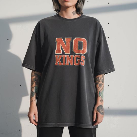 Discover Comfort Colors No Kings Shirt  Vintage Retro Typography Graphic Tee Unisex