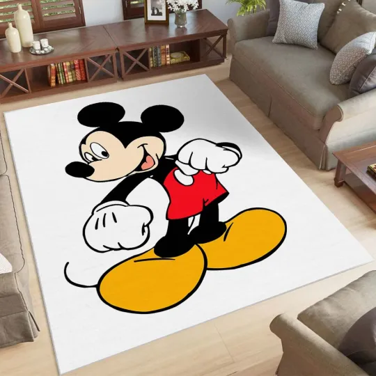 Discover Disney Mickey Mouse Rug Classic Character Area Rug for Home and Nursery