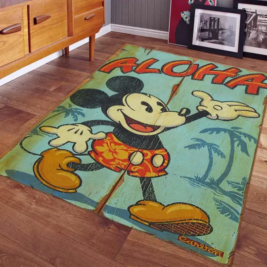 Discover Disney Mickey Mouse Rug Cute Cartoon Area Rug for Kids Room or Nursery