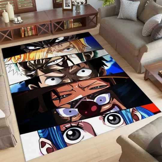 Discover Anime Luffy and Characters Area Rug for Living Room and Bedroom Decor