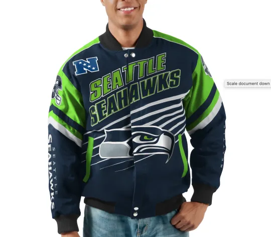 Discover Seattle Seahawks G-III Sports EXTREME STRIKE Cotton Twill football Jacket