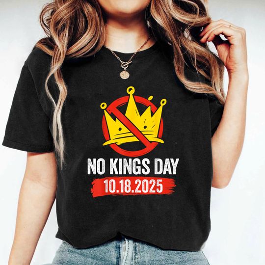 Discover No Kings in America Shirt, Political Shirts, Anti Authoritarian Protest Shirt, Crown No Kings,Protest Shirts, Nope Kings,Political,Democracy