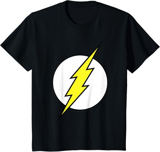 Kids DC Comics The Flash Large Classic Chest Logo T-Shirt, Gift For Fan