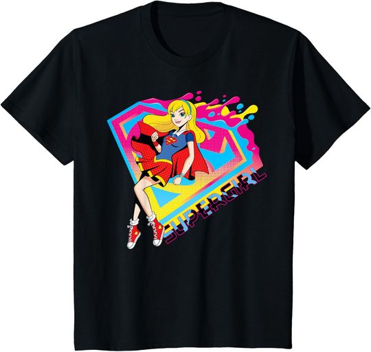Discover DC Kids Super Hero Girls Supergirl Logo Drips T-Shirt