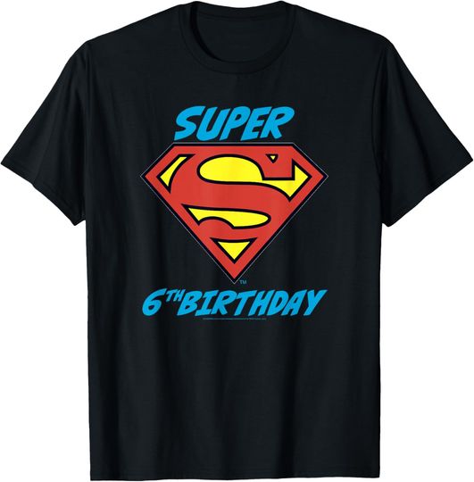 Discover DC Comics Superman Super 6th Birthday Logo T-Shirt