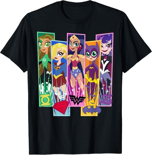 Discover DC Comics Super Hero Girls Character Panels T-Shirt