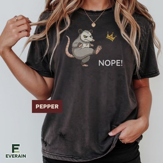 Discover Nope Possum  No Kings Shirt  Kicking Crown Tee  Grumpy Opossum Gift