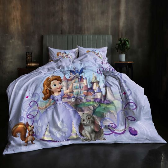 Discover Gift Christmas Quilt Cover Princess Sofia 3-Piece Bedding Set