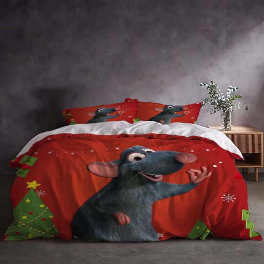 Discover Ratatouille Quilt Cover Set 3-Piece, Queen size, includes Duvet Cover and Pillowcases, Machine Washable