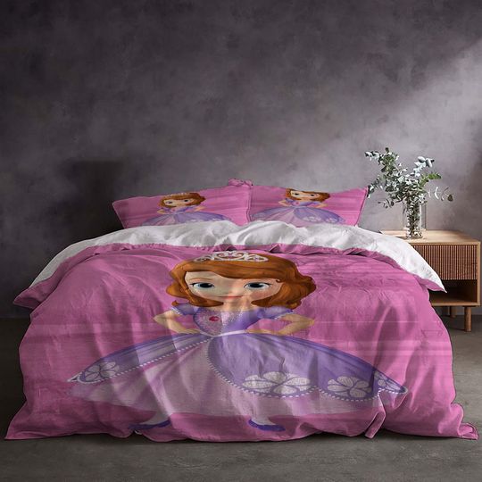 Discover Princess Sofia 3-Piece Quilt Cover Bedding Set, Queen Size, Includes Duvet Cover and Pillowcases