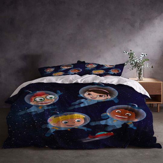 Discover Little Einsteins 3-Piece Duvet Cover Bedding Set - Queen Size, Includes Quilt Cover and Pillowcases