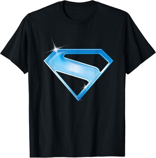 Discover Superman  Blue Modern S-Shield Logo T-Shirt