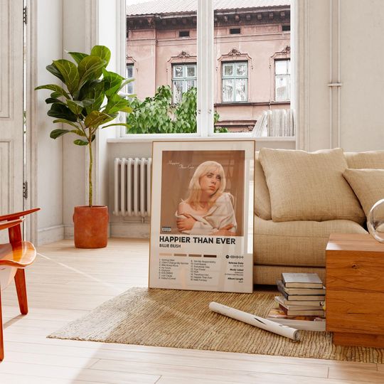 Happier Than Ever - Billie Eilish - Premium Semi-Gloss Poster - Unframed