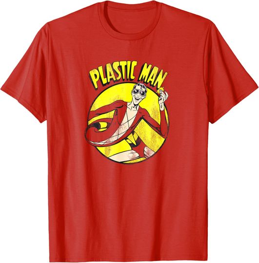 DC Comics Justice League Plastic Man Red Cartoon T-Shirt, Gift For Fan