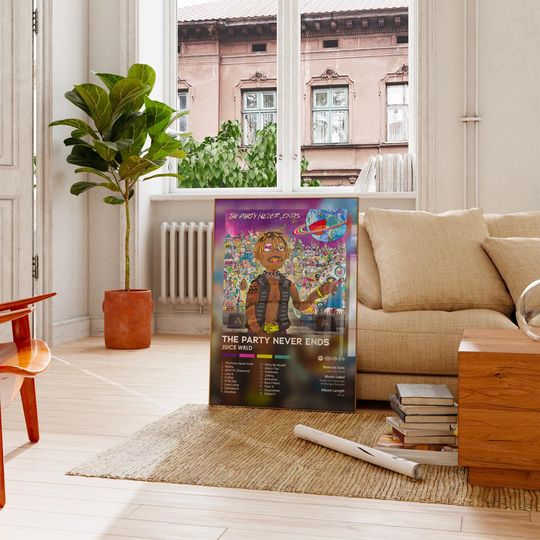 The Party Never Ends - Juice Wrld - Premium Semi-Gloss Poster - Unframed