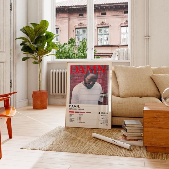Damn - Kendrick Lamar - Juice Wrld - Premium Semi-Gloss Poster - Unframed