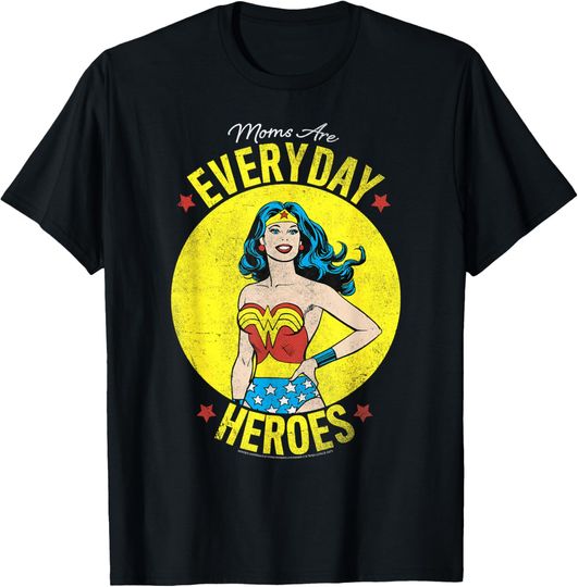 DC Comics Wonder Woman Mother's Day Moms Are Everyday Heroes T-Shirt, Gift For Fan