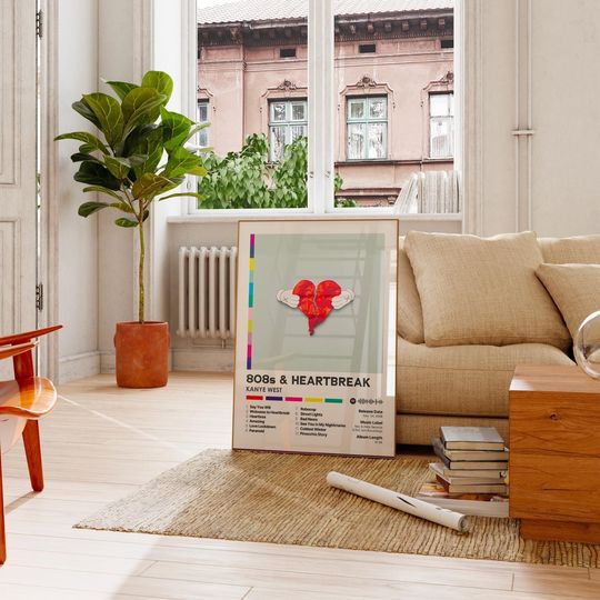Discover 808 & Heartbreak - Kanye West - Premium Semi-Gloss Paper Poster - Unframed