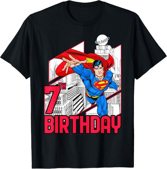 Discover DC Comics Superman Super 7th Birthday T-Shirt