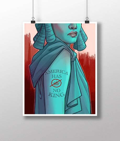 Discover Political Feminist Poster - No King - Medium Print