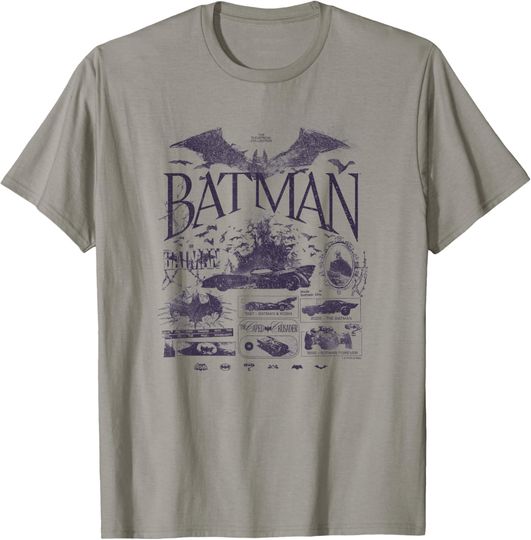 Discover DC Comics Batman Vintage Faded Batman Movie Logo Box Up T-Shirt