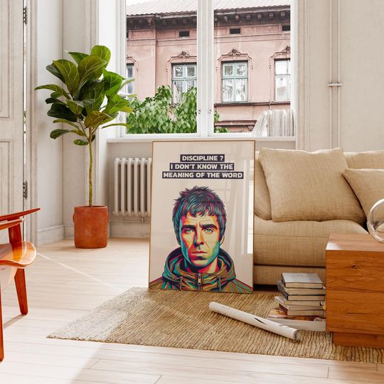 Discover Discipline - Liam Gallagher's Quote - Premium Semi-Gloss Poster - Unframed