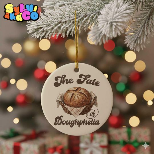 Discover The Fate Of Doughphelia Ornament, Funny Bakery Meme Keepsake, Bread Opalite Showgirl, But Now The Sky Is Opalite Music Christmas Tree Decor