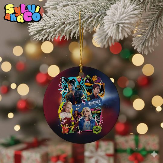 Discover DisneyChannel Zombies 4 Ornament Love For All,Christmas Tree Decor Disneyland Descendants Red, Addison, Willa, A-Spen, Zombies Tour Ornament