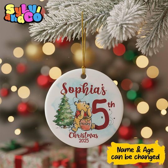 Discover Personalized Name Winnie Pooh & Friends Ornament, Christmas Light Winnie The Pooh Ornament, Winnie Pooh Keepsake, Christmas Tree Decor