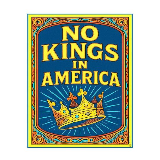 Discover Printable Protest Sign Poster 22x28 "NO KINGS" Political Art Subversive Press