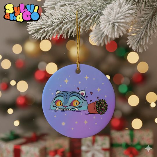 Derpy Tiger Demon Huntrix Ornament, Hunters Kpop Music Gift Christmas Tree Decor