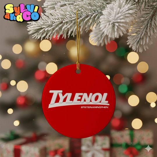 Discover Tylenol Epsteinaminophen Medicine Ornament, Pharmacist, Christmas Tree Decor, Tylenol Does Not Cause Autism, ASD Support,Anti-Trump Keepsake