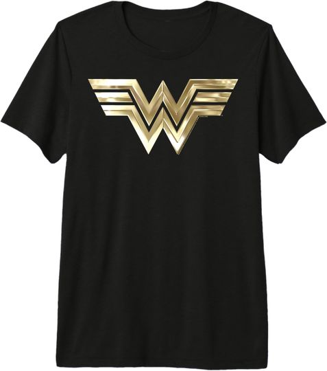 DC Comics Wonder Woman 1984 Gold Logo Premium Tri-blend T-Shirt, Gift For Fan