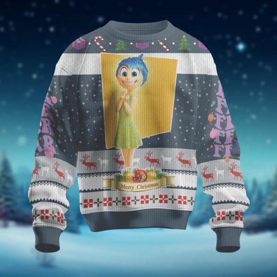 Discover Joy Inside Out Ugly Sweater, Inside Out 2 Xmas Sweater, Disney Emotions Movie Christmas Sweater, Holiday Sweater Party, Merry Xmas Gift