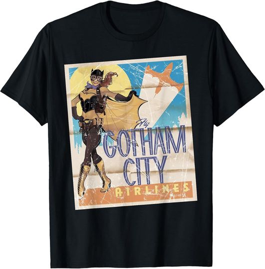 DC Bombshells Batgirl Gotham Airlines T-Shirt, Gift For Fan