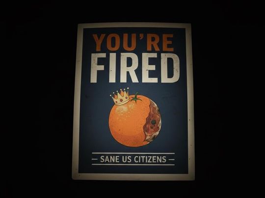Discover Anti-MAGA Protest Sign  Youre Fired Political Poster for Civic Resistance