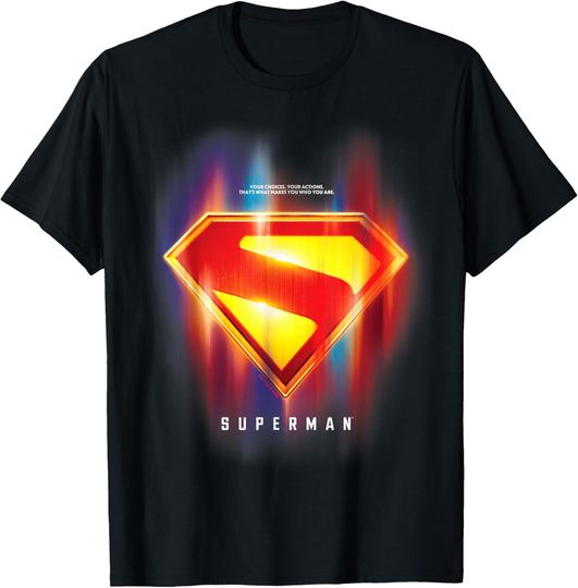 Superman  Glowing Shield Choices T-Shirt, Gift For Fan