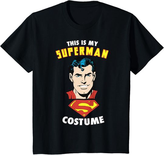 Discover Kids DC Comics This Is My Superman Costume Text T-Shirt