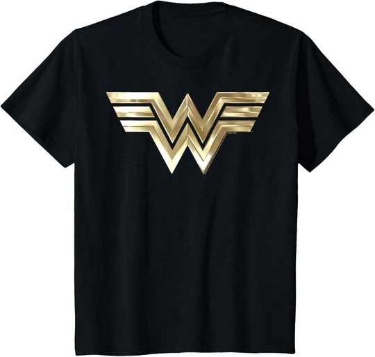 Kids DC Comics Wonder Woman 1984 Gold Logo T-Shirt, Gift For Fan