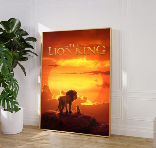 The Lion King Poster, Classic Wall Art, The Lion King Poster, 90s Nostalgia Decor, Movie Poster, Minimalist Art, Kids Room, Gift for Him