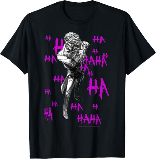 DC Comics Joker HAHAHA Portrait T-Shirt, Gift For Fan