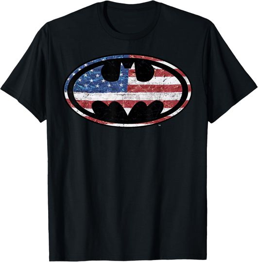 Discover DC Comics Batman Old Glory American Flag Logo T-Shirt, Gift For Fan
