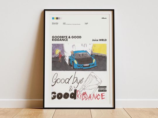 Juice WRLD - Goodbye & Good Riddance Digital Album Cover Poster - Tracklist-Poster Juice Wrld Poster -  Juice Wrld Album Poster