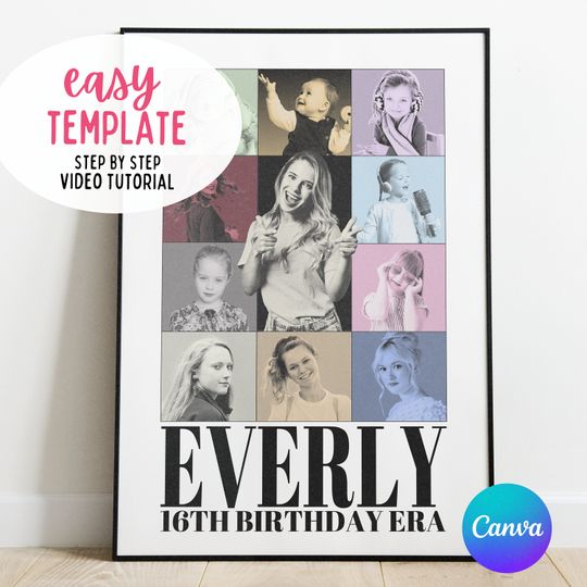 Personal Eras Tour Poster |  Templates Personalize Eras Posters | Gift For Swiftt ie | Birthday Era | Party Welcome Sign
