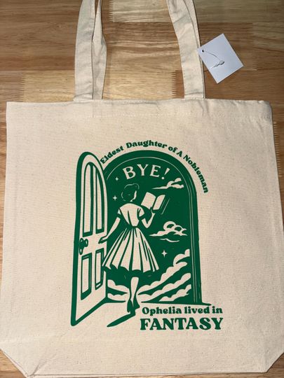 Ophelia Bookish Tote Bag: Taylorr Swifts Inspired, Dark Academia Canvas