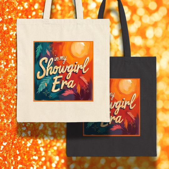 Discover Showgirl  taylor version Era Cotton Canvas Tote Bag, Gift for Her, Gift for Taylor Fans, Beach Bags, Gift for Her, Cute Tote, Fun Market Bag